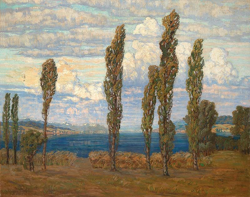 Helene Funke - Landschaft mit Pappeln Helene Funke - Landschaft mit Pappeln