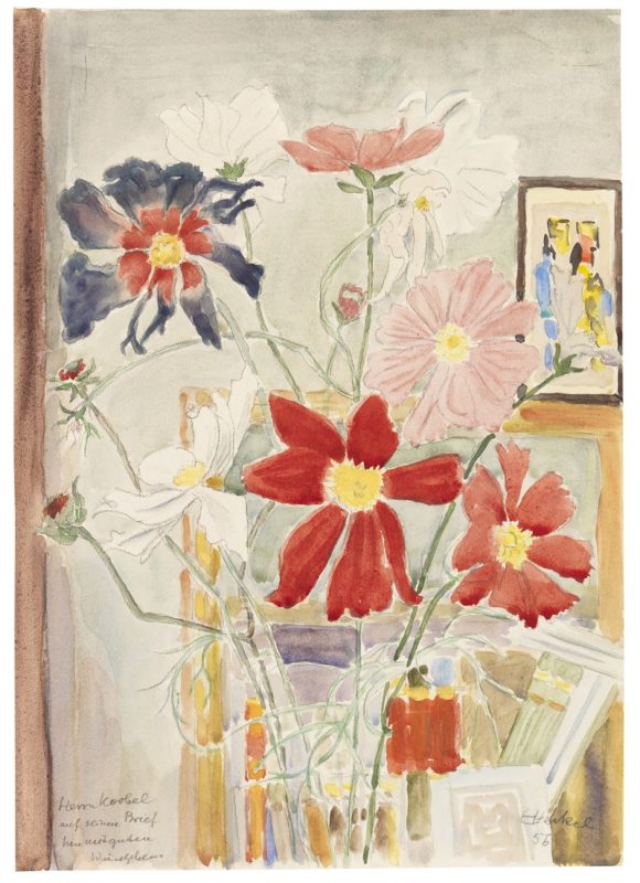 Erich Heckel_Blumenstillleben_800x1100 Aquarell Erich Heckel verkaufen