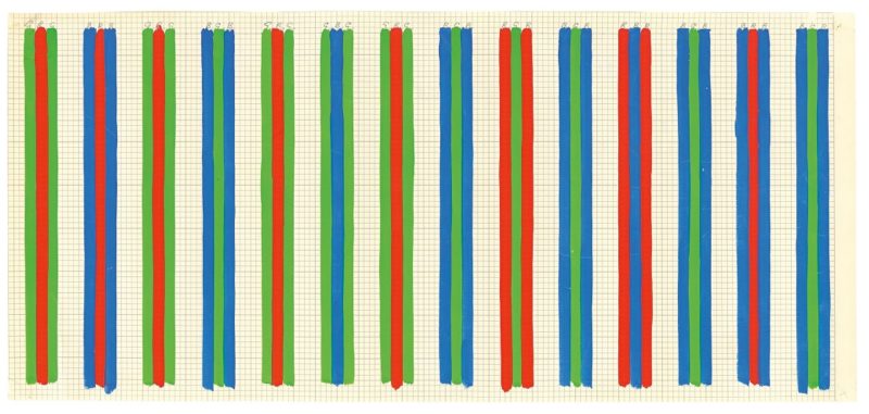 Bridget Riley Study Gouache von Bridget Riley verkaufen