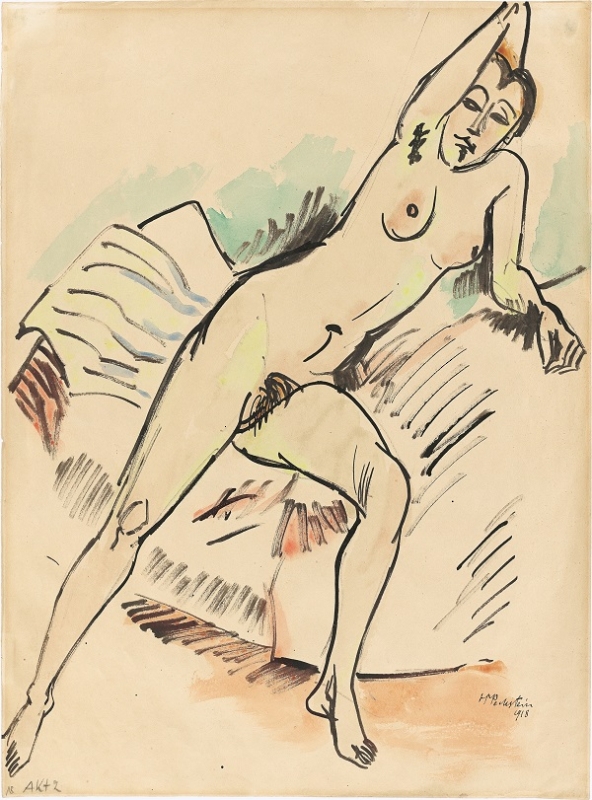 Pechstein Aquarell Aquarell von Hermman Max Pechstein erfolgreich verkauft